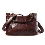 Сумка жіноча шкіряна стильна (коричнева), фото 3
