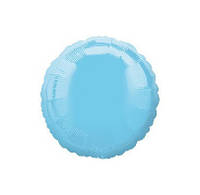 Воздушный шарик фольгированный Круглый голубой 22432