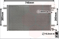 Радиатор кондиционера, конденсор AUDI A6 2.0-4.2 05.04-08.11