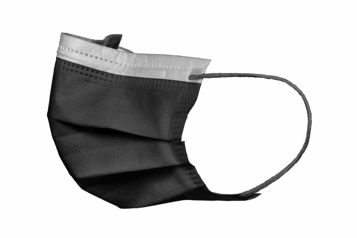 Одноразові маски маски чорні 3-х шарові - 50 шт/уп, black, фото 1