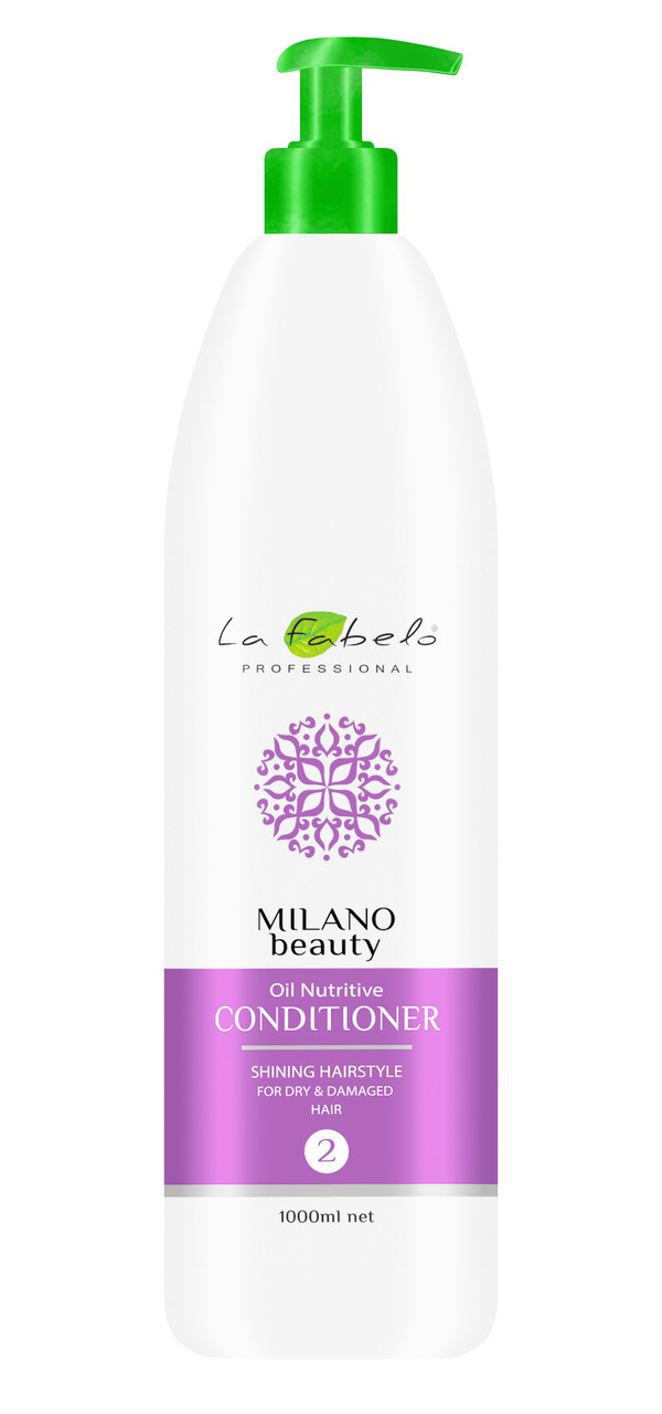 Кондиціонер для сухого волосся, 1 л, La Fabelo Milano Beauty Oil Nutritive