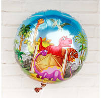 Воздушный шарик фольгированный Динозавры 21509