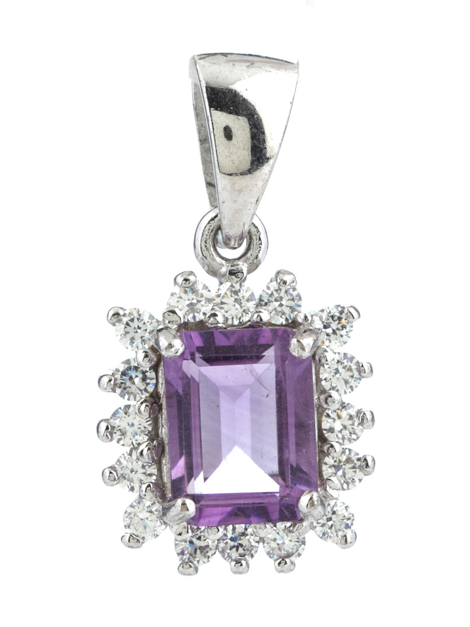 Підвіска срібна з аметистом P270-ам, фото 1