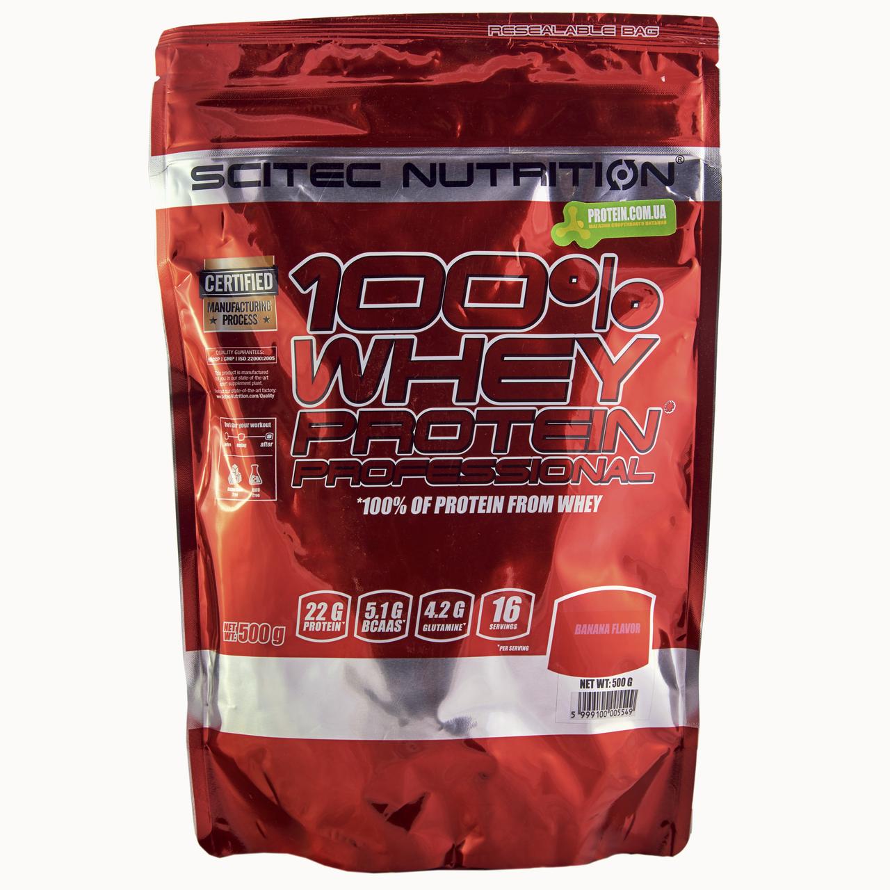 Протеїн Scitec Nutrition 100% Whey Protein Professional 500 г банан