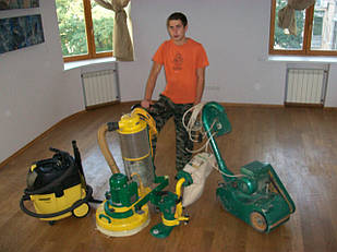 Паркетні роботи під ключ, шліфування та циклювання підлоги деревянної