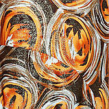 Туніка з кільцем принт кола Берта помаранчева великого розміру 54-62 батал, фото 2