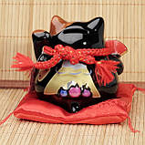 Манекі-неко «Добробут та кохання», чорний #6, фото 2