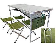 Комплект мебели для пикника TA 21407+FS21124 Серый/Зеленый (Ranger TM)