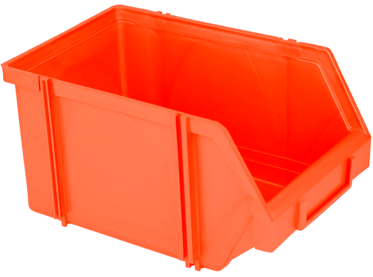 Пластиковий ящик контейнер для саморізів модульний (230х150х125 мм оранж.)
