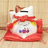 Манекі-неко «Виповнення бажань і здоров'я», білий #6, фото 2