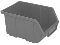 Складские ящики для хранения облегченный (245х160х125 мм металлик)