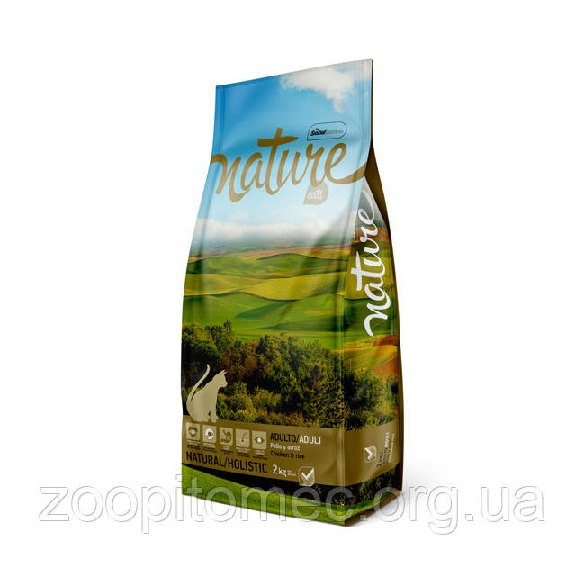 Корм для кішок холистик Satisfaction Nature (Сатисфекшн Нейче) Adult курка з рисом, 2 кг