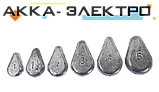Груз донний Пелюстка ковзний 4ун (113 г) 25 шт., фото 2