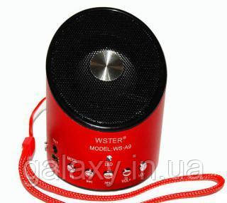 Колонка WSTER портативна Без Bluetooth FM USB SD  WS-A9