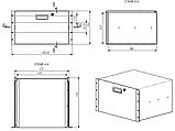 Корпус металевий MiBox Rack 6U, модель MB-6400RD (Ш483(432) Г400 В264 чорний, фото 4