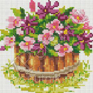 Мозаїка на підрамнику Білосніжка Маленький квітник, фото 1