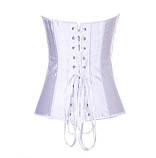 Корсет атласний білий на шнурівці жіночий, фото 4