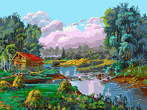 Картина за номерами Білосніжка «Стого біля річки», фото 2