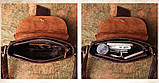 Сумка жіноча шкіряна маленька з пряжкою (коричнева), фото 10