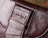 Сумка жіноча шкіряна маленька з пряжкою (коричнева), фото 8