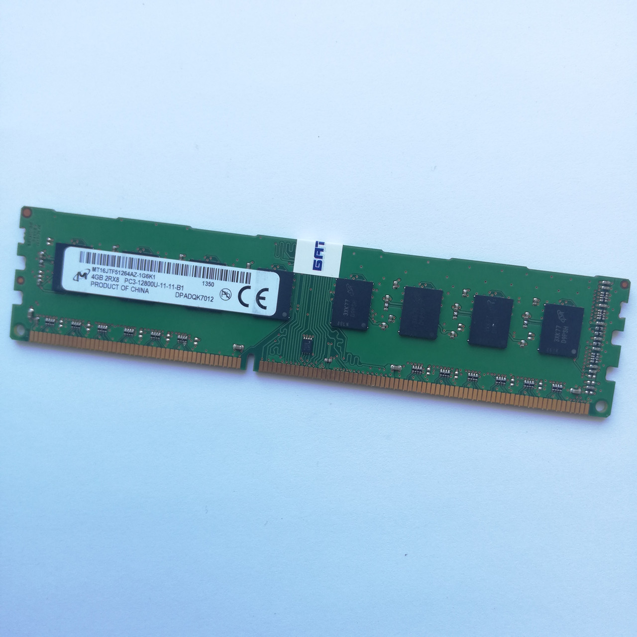 Оперативна пам'ять Micron DDR3 4Gb 1600MHz PC3-12800U 2R8 CL11 (MT16JTF51264AZ-1G6K1) Б/В, фото 1