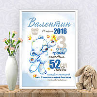 Метрика "Ведмедик з зірками"