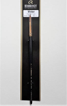 Пензель для акварелі REMBRANDT, колонок, круглий, Серія 110, №7, коротка ручка, Royal Talens, фото 2