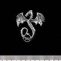 Кулон Дракон с расправленными крыльями (серебро, 925 проба)