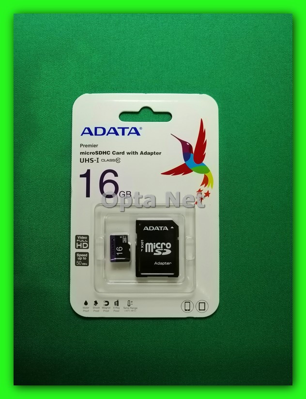 Карта пам'яті ADATA SDHC 16GB Class 10, фото 1