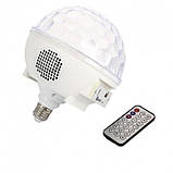 Диско шар с цоколем в патрон LED Crystal Magic Ball light c bluetooth, фото 7