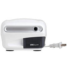 Точилка електрична Deli 0704 чорний/білий пластик офісна (118х140х98), фото 3