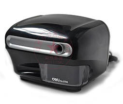 Точилка електрична Deli 0704 чорний/білий пластик офісна (118х140х98), фото 4