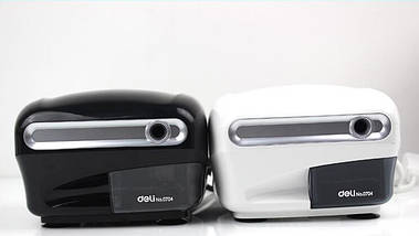 Точилка електрична Deli 0704 чорний/білий пластик офісна (118х140х98), фото 2