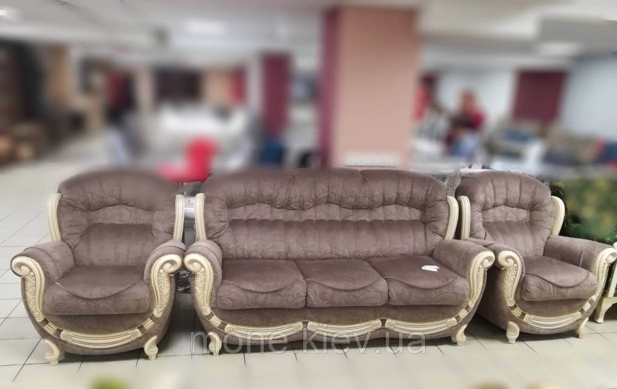 Комплект мягкой мебели в стиле барокко "Джове", диван и два кресла - фото 2 - id-p651978493