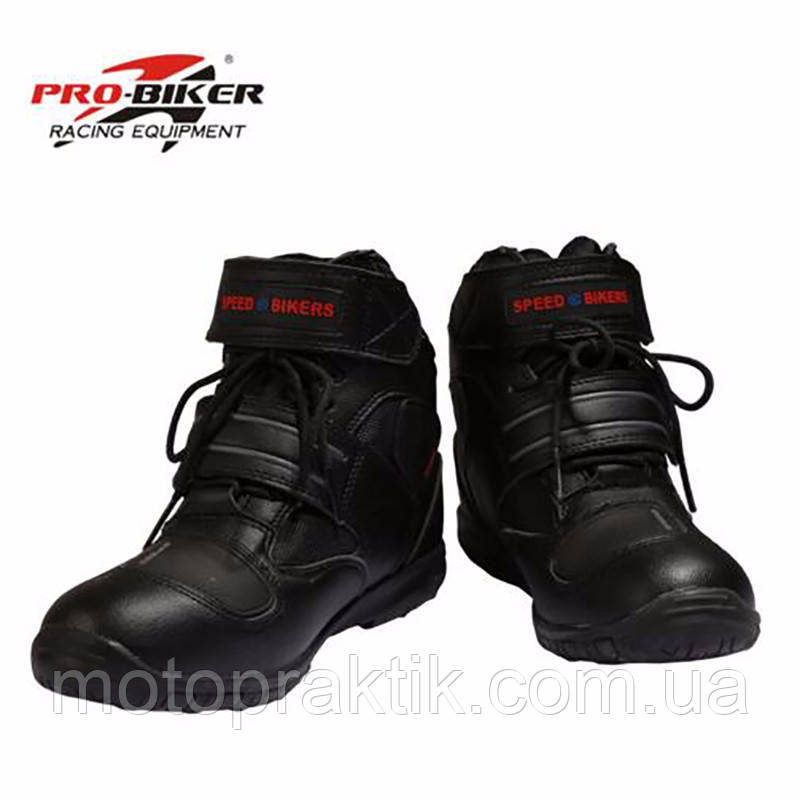 Speed Bikers A005 Black Boots, 40 Мотоботинки із захистом