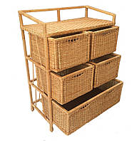 Комод плетений із лози з шухлядами. Комод плетений з лози