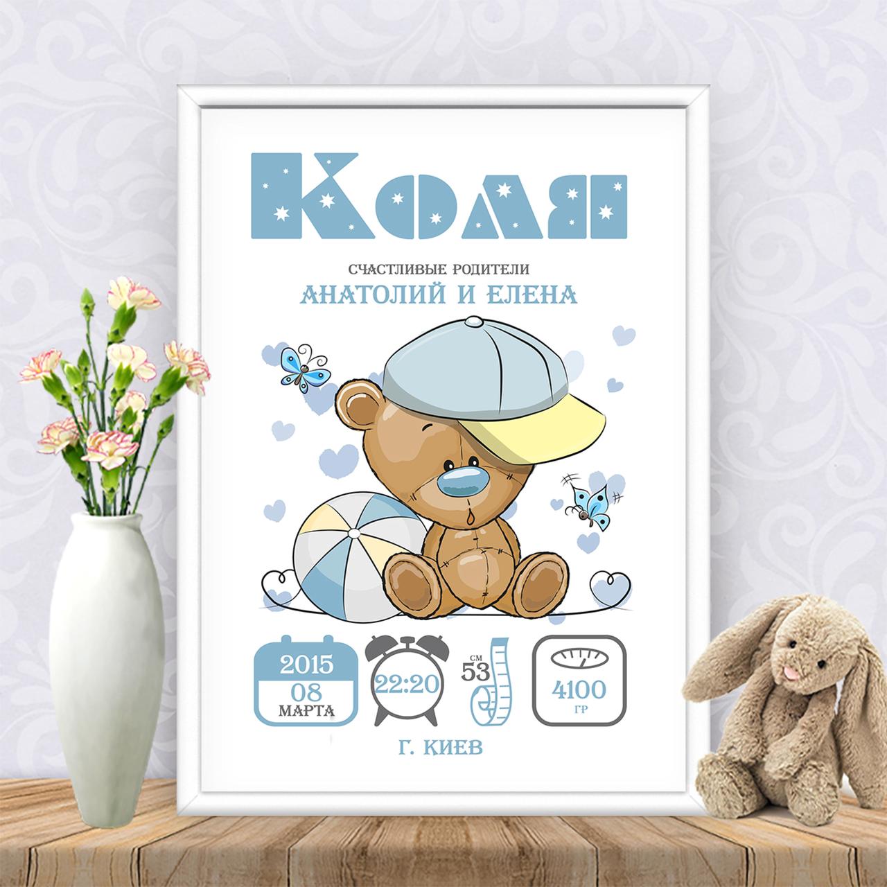 Метрика "Мишка в кепці"