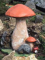 Садова фігура гриб підберезовик з їжаками (висота 51 см)