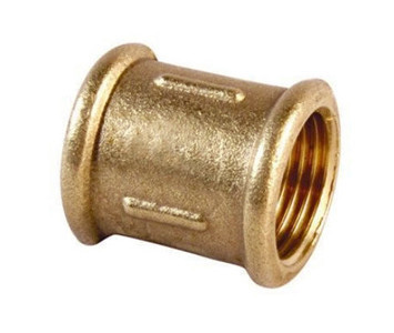Муфта латунна 1/4"х1/4" ВВ, фото 1
