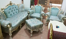 Комплект м'яких меблів у стилі бароко Белла Rio Big, диван та два крісла 3+1+1 (В НАЯВНОСТІ), фото 2
