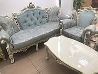 Комплект мягкой мебели в стиле барокко Белла диван и два кресла 3+1+1
