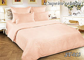 Постільна білизна ТЕТ Страйп сатин ніжно-рожеве (двоспальне)