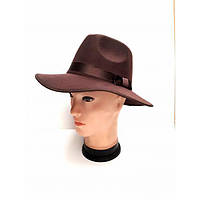 Шляпа Мужская бархатная (коричневая)