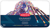 Набор цветных карандашей Coloursoft в метал. короб., 72 цвета, Derwent