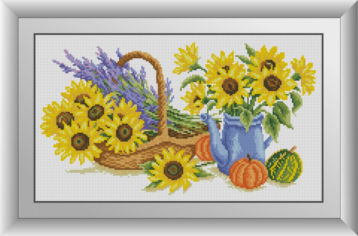 Алмазна мозаїка Лаванда і соняшники Dream Art 30855 (28 х 48 см)