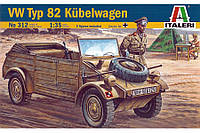 Модель немецкого военного легкового автомобиля VW Kdf 1 Typ 82 Kubelwagen. 1/35 ITALERI 312