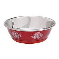Миска для котів і собак Flamingo Bowl Selecta Red, неіржавка сталь, діаметр 13 см, об'єм 350 мл.