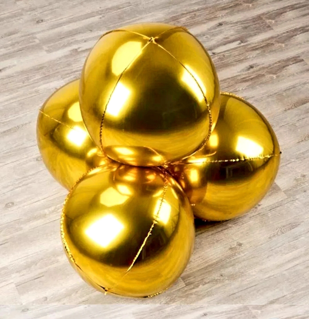 Куля сфера 4D, золото, 10 дюймів/25 див.