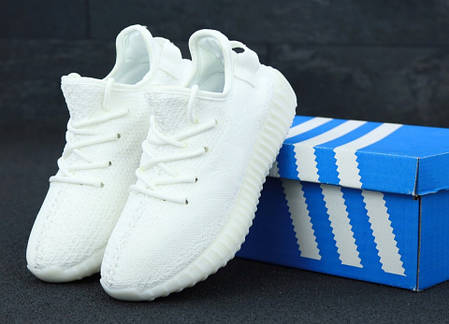 Чоловічі кросівки Adidas Yeezy 350 White, адідас ізі буст . ТОП Репліка ААА класу., фото 2
