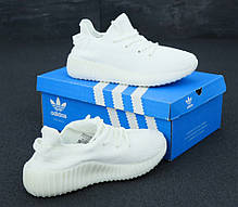 Чоловічі кросівки Adidas Yeezy 350 White, адідас ізі буст . ТОП Репліка ААА класу., фото 2